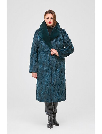 Шуба из лапок афганской каракульчи