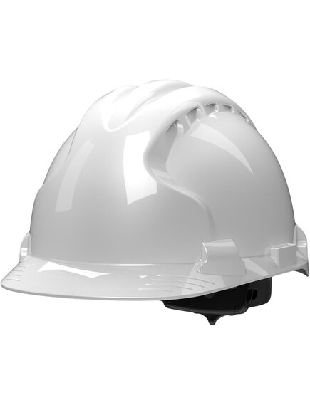 Каска защитная с вентиляцией , белая