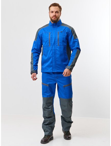 Костюм Флинт (тк.35% хлопок, 65% пэ), синий/серый