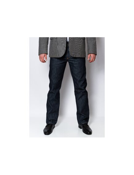 Классические мужские джинсы серого-синего цвета