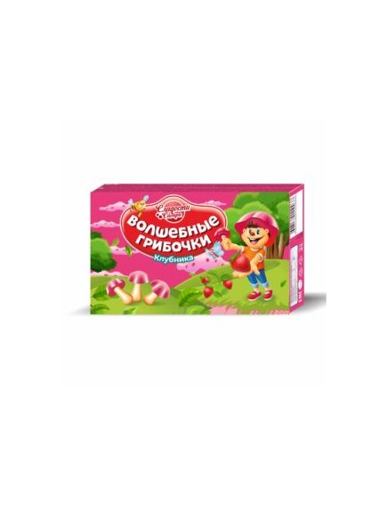 Печенье "ВОЛШЕБНЫЕ ГРИБОЧКИ" клубничные 45 гр.