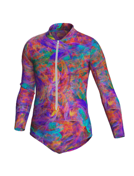 Купальник подростковый для бассейна с рукавами "Брызги Счастья"