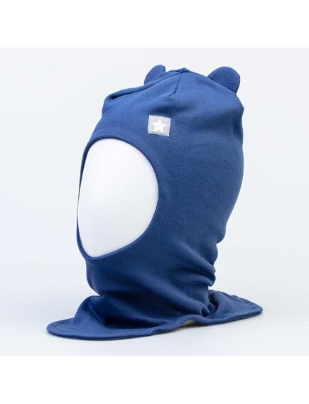 Шапка-шлем двухслойная синий