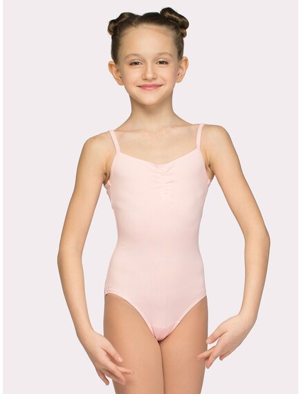 Купальник на тонких бретелях и сборкой на груди