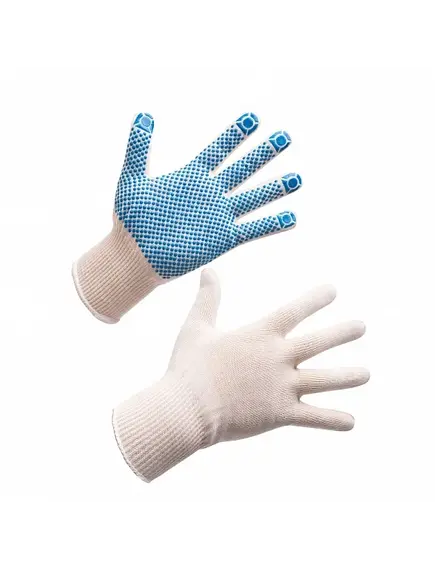 Перчатки х/б с ПВХ-точка, 10 класс, 5 нитка