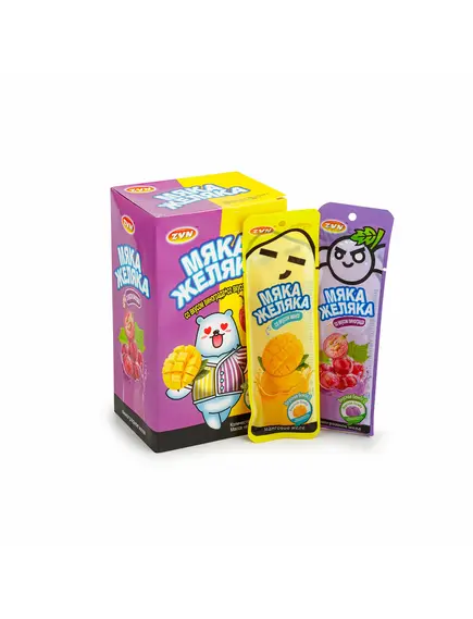 Десерт желейный ароматизированный "Мяка Желяка" со вкусом солнечный виноград и манго