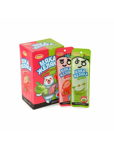 Десерт желейный ароматизированный "Мяка Желяка" со вкусом клубники и яблока