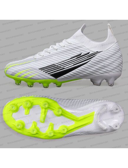 Бутсы футбольные KR-207 бело-зеленые DOLPHINSPORT