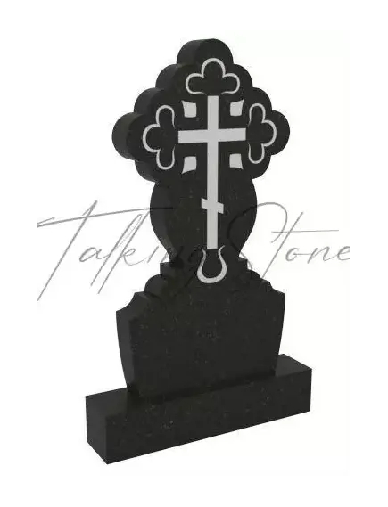 Вертикальный памятник с шестиконечным крестом GG2651