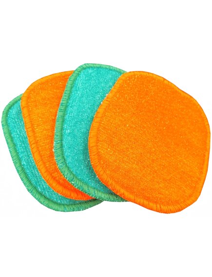 Губка скрабер для мытья посуды из микрофибры.