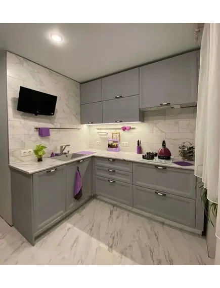 Кухня угловая Силвер Анго