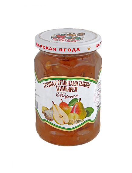 Варенье «По-домашнему» из груш с семенами тыквы и имбирем