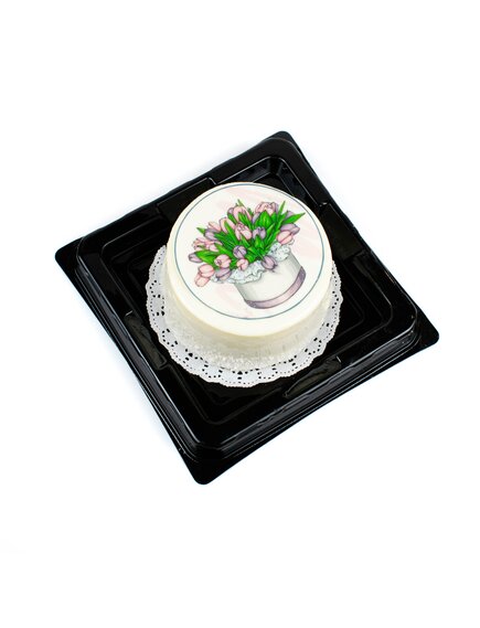 Мини Бенто торт "Тюльпаны"