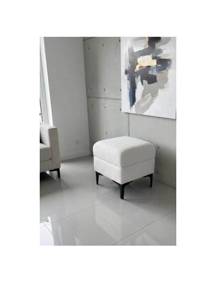 Белый пуф букле