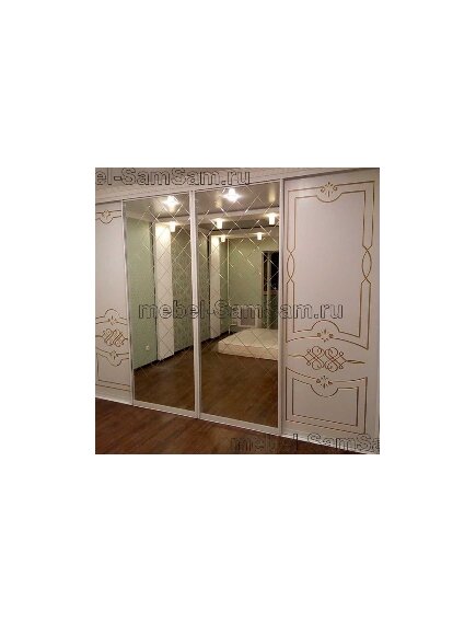 Шкафы купе с фацетом