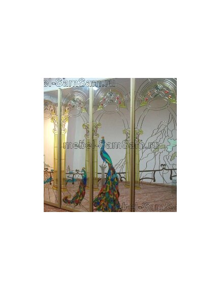 Шкафы купе с витражными фасадами