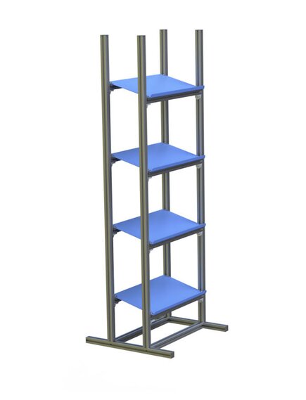 Выставочная стойка ВС-1 с одной полкой