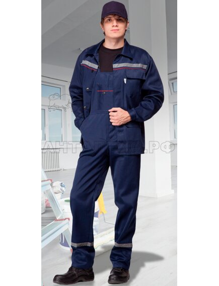 Костюм "Плотник" тёмно-синий с полукомбинезоном