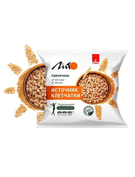Отруби пшеничные хрустящие «ЛИТО» с кальцием, 100г