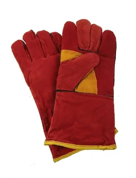 Краги спилковые утепленные иск. мехом