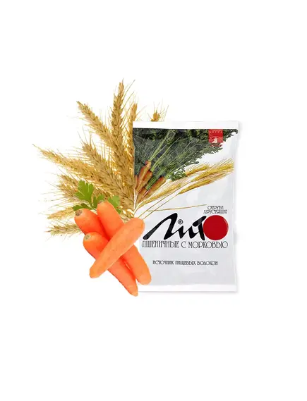 Отруби пшеничные хрустящие «ЛИТО» с кальцием и морковью, 200г