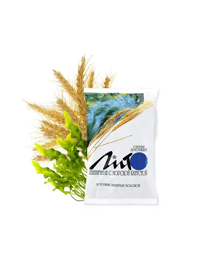 Отруби пшеничные хрустящие «ЛИТО» с кальцием и морской капустой, 200г