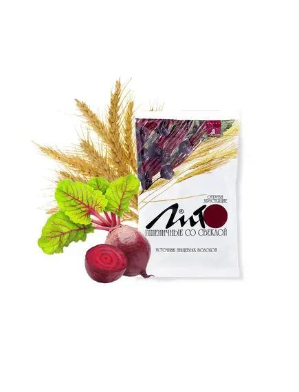 Отруби пшеничные хрустящие «ЛИТО» с кальцием и свеклой, 200г