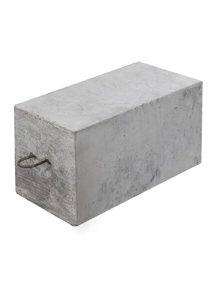 Блок фундаментный сплошной (ФБС 4-2-2) 400х200х200 мм (с монтажной петлей)