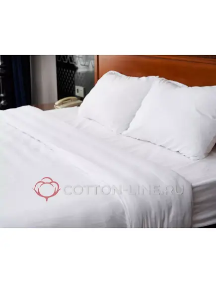 Наволочка из страйп-полисатина, белая 70*70