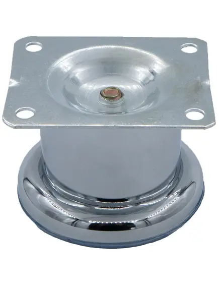 Опора мебельная круглая 50 мм. с пластиной 58х69 мм.