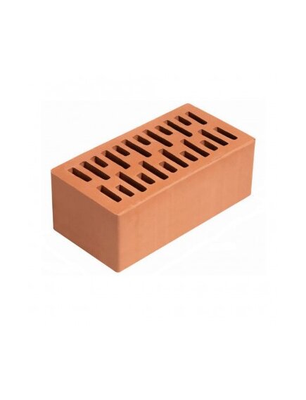 Кирпич лицевой пустотелый 1НФ красный М200