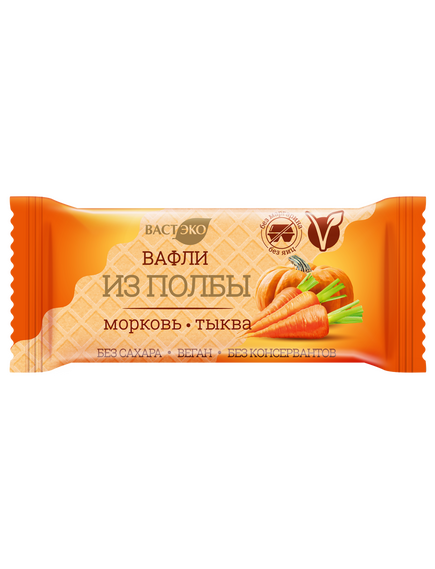 Вафли из полбы. Морковь-тыква. 30 г