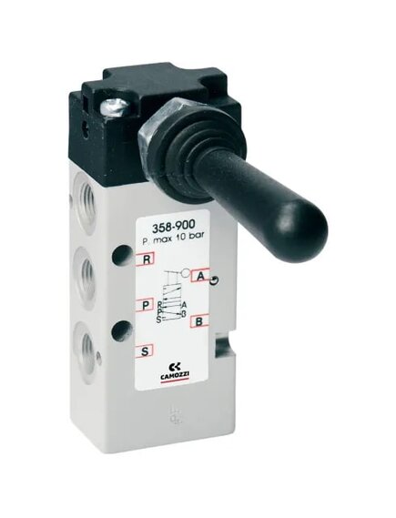 Распределитель с ручным управлением CAMOZZI 358-905 (Аналоги FESTO, SMC, E.M.S)