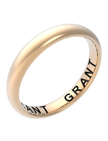 Обручальное кольцо из красного золота без вставок (камней)