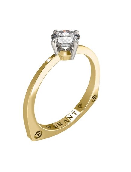 Кольцо из желтого золота с бриллиантами