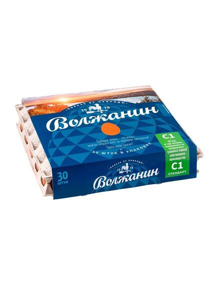 Яйца куриные пищевые столовые «Волжанин» первой категории