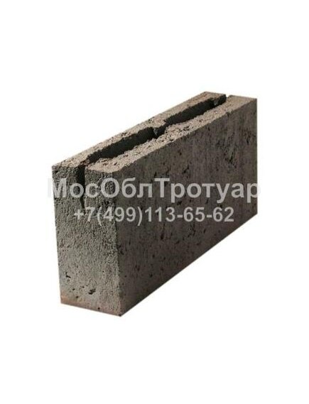 ШЛАКОБЛОК ПЕРЕГОРОДОЧНЫЙ 2-УХ ЩЕЛЕВОЙ 400Х200Х100