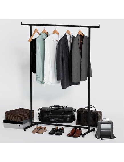 Вешалка напольная для одежды SNELLO-NERO "ЛОФТ", черного цвета