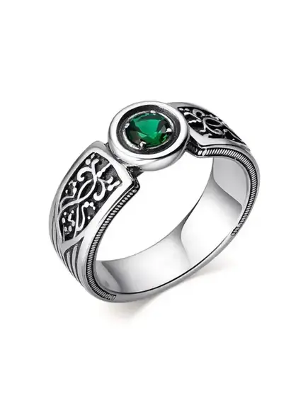 Серебряное кольцо с изумрудом