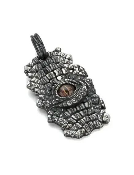 Серебряный кулон крокодил