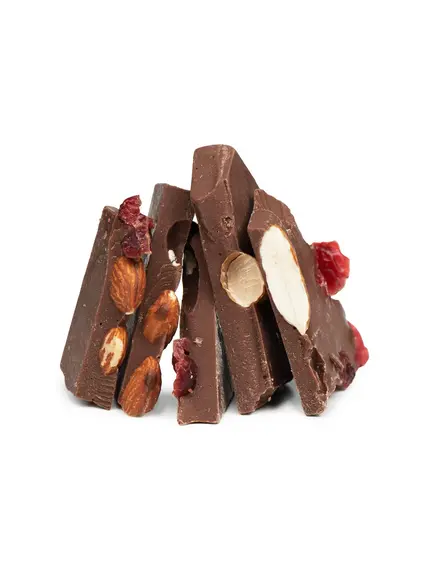 Молочный шоколад 50% с клюквой и миндалем, 175 г