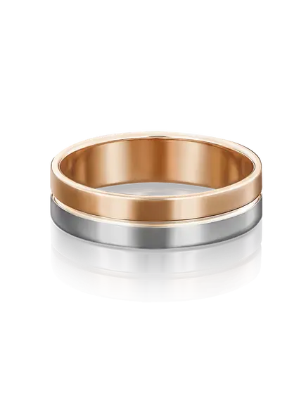 Обручальное кольцо из комбинированного золота