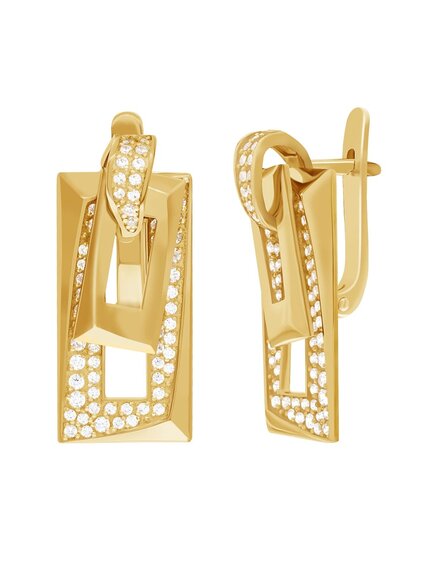 Золотые серьги Делюкс