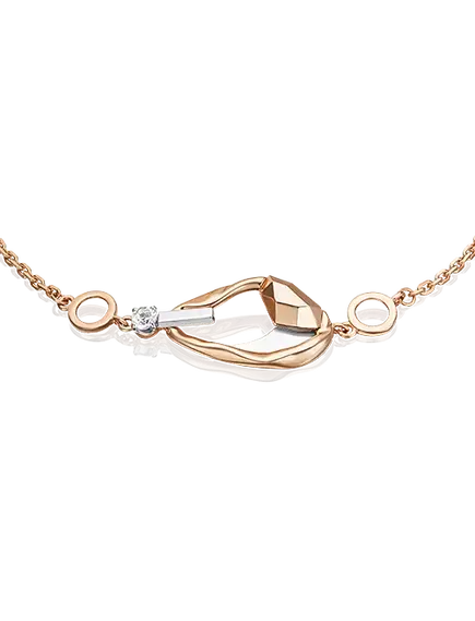 Браслет из комбинированного золота с натуральным топазом WHITE