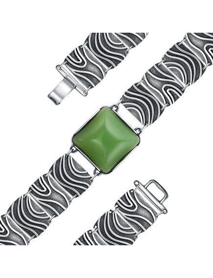 Браслет серебрение с оксидированием