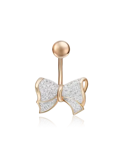 Пирсинг в пупок "Бант"