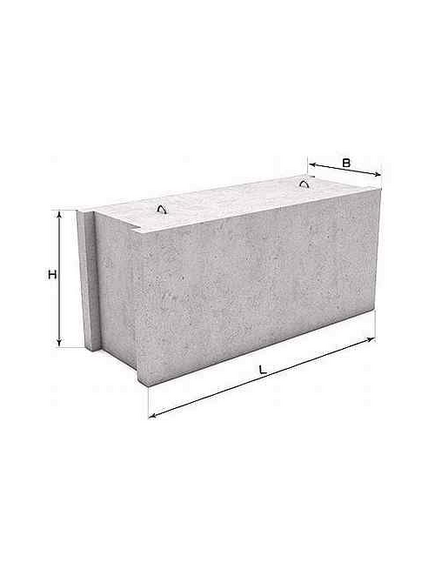 Блок фундаментный сплошной ФБС 12-6-6т , 1,0т