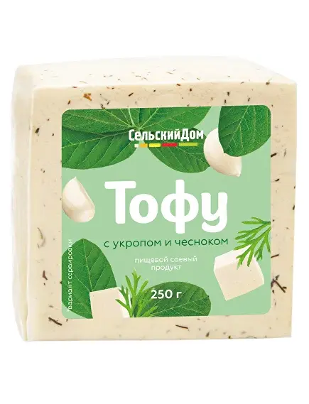 Тофу Сельский Дом с укропом и чесноком, 250 г