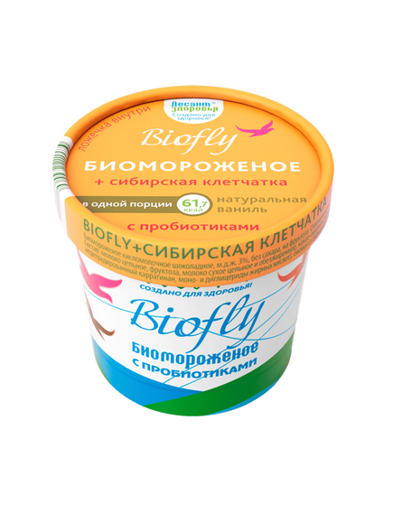 Биомороженое кисломолочное BIOFLY с Сибирской клетчаткой