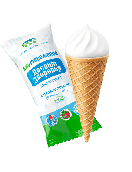 Биомороженое кисломолочное Рожок Ванильный